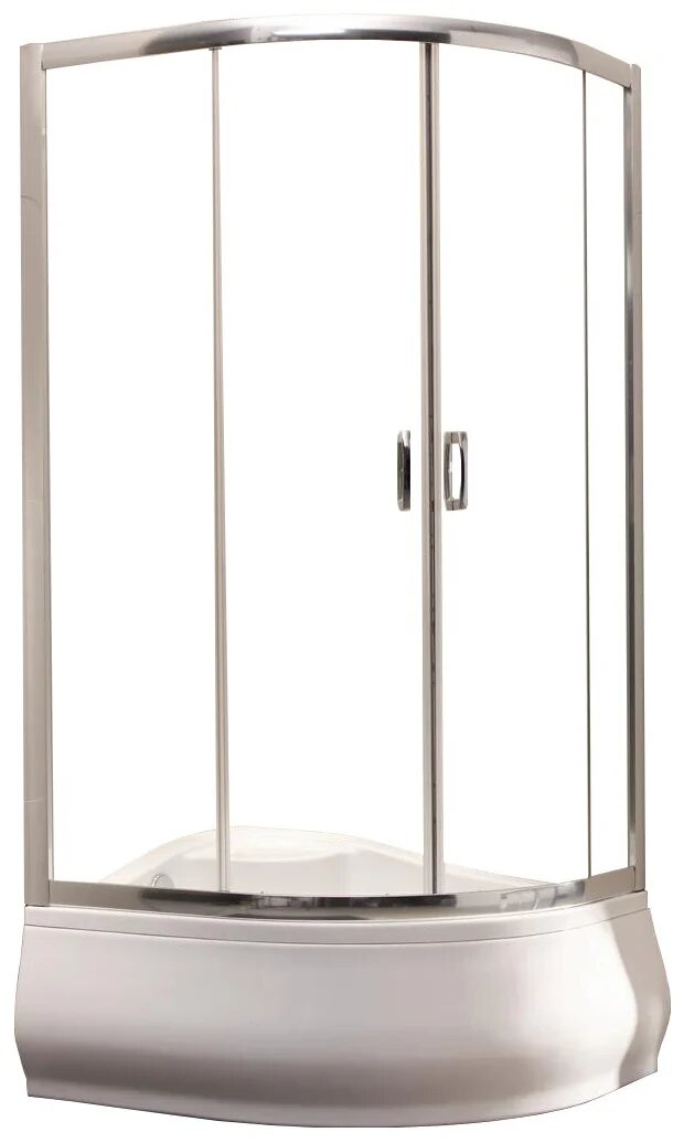 Cabina de dus semirotunda Radaway Premium Plus A 1700, 80x80x170 cm, sticla securizata maro, profil crom