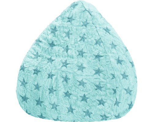 Fotoliu Puf Beanbag Sitting Point Fluffy Stars Xl Turcoaz 70x110 Cm