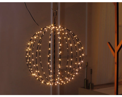 Glob 3d Pentru Exterior Lafiora 205 Led-uri Ø 40 Cm Negru