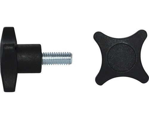 Suruburi Metrice Cu 4 Aripi De Strangere Dresselhaus 6x20 Mm 40mm Plastic Negru, 20 Bucati