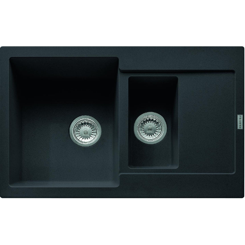 Chiuveta bucatarie fragranite Franke MRG 651-78, adancime cuva mare 200mm, adancime cuva mica 120mm, 780x500mm, Negru
