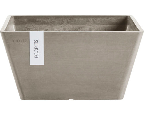 Ghiveci Ecopots Berlin Plastic 25x25x12, 8 Cm Maro-gri