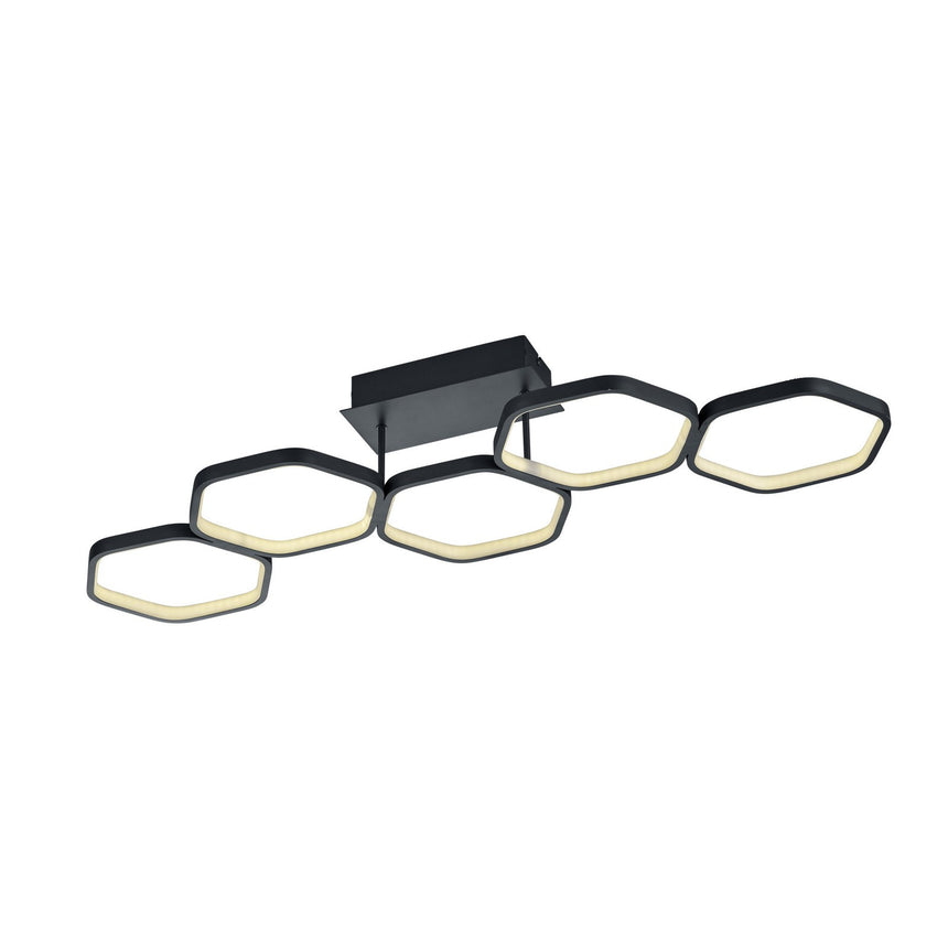 Plafoniera de iluminat Vigo, RL, Metal, Lumina LED, Negru