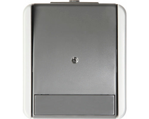 Intrerupator Simplu Tem Fontana Ip44 Gri, Cu Lumina, Montaj Aplicat