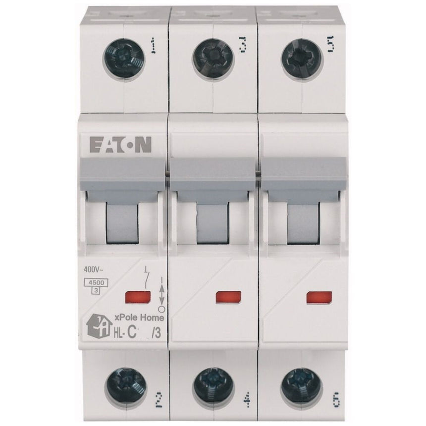 Siguranta electrica automata EATON 194792, HL-C20/3, latime 3 module, 4,5kA, 3P, caracteristica C, 20A