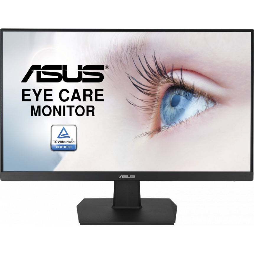 Monitor Eye Care ASUS VA24EHE, 23.8", Full HD, IPS, Rama ingusta, 75Hz, Adaptive-Sync, Low Blue Light, Flicker Free, Design ergonomic, Montare pe perete