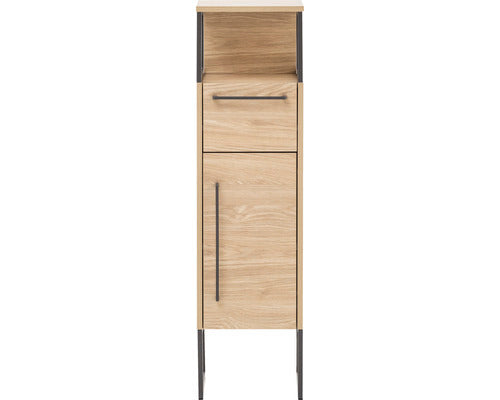 Dulap Baie Asezat Limone 300, 1 Usa 1 Sertar, PAL, 30,4x112,5 cm, Stejar Deschis