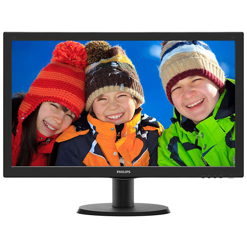 Monitor LED Philips 23.6", Full HD, VGA, DVI, Negru, 243V5QHABA