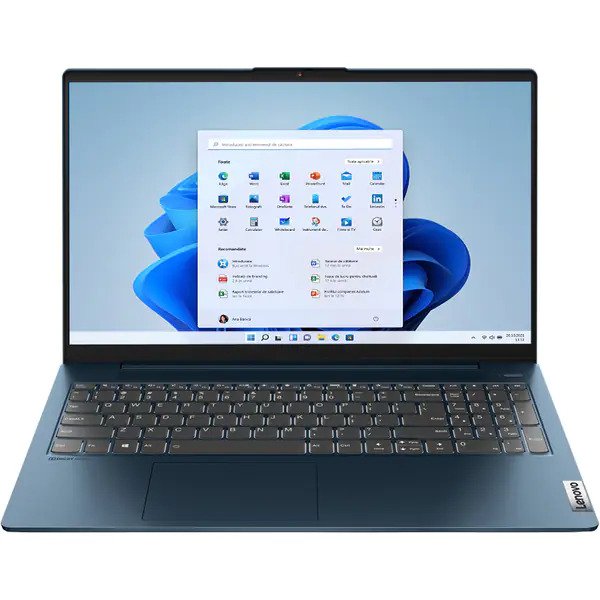 Laptop LENOVO IdeaPad 5 15ITL05, Intel Core i3-1115G4 pana la 4.1 GHz, 15.6" Full HD, 4GB, SSD 128GB, Intel UHD Graphics, Windows 11 Home S, Albastru