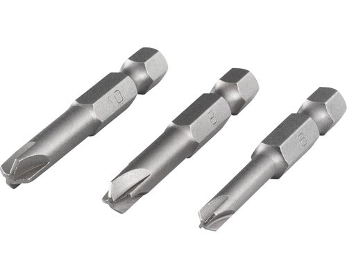 Set Biti Cruce Torq-set Wolfcraft Solid 1/4" 6/8/10 50mm, 3 Piese