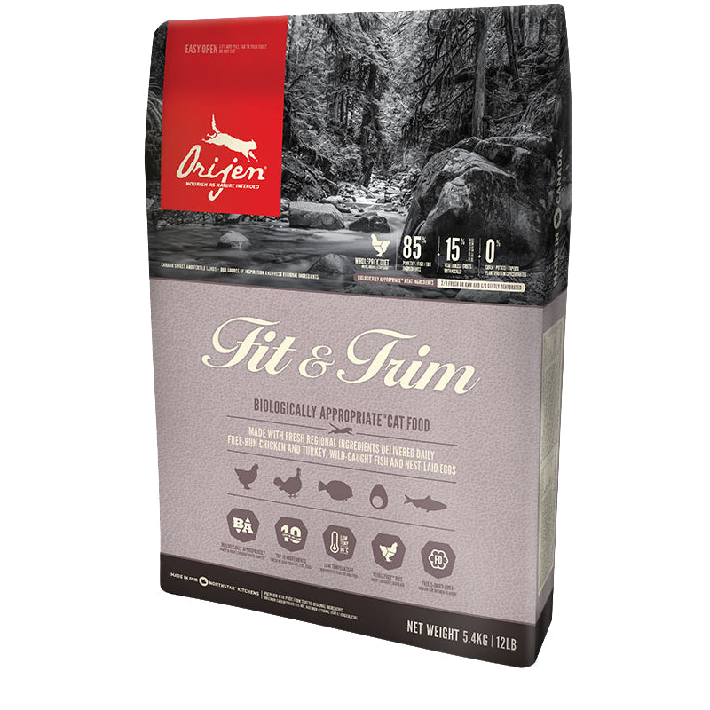 Hrana uscata pentru pisici Orijen Fit & Trim, 5.4 kg