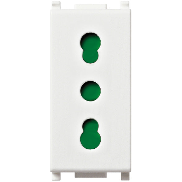 Priza modulara Vimar Plana 14203, 2P+E 16A P17/11, Alb