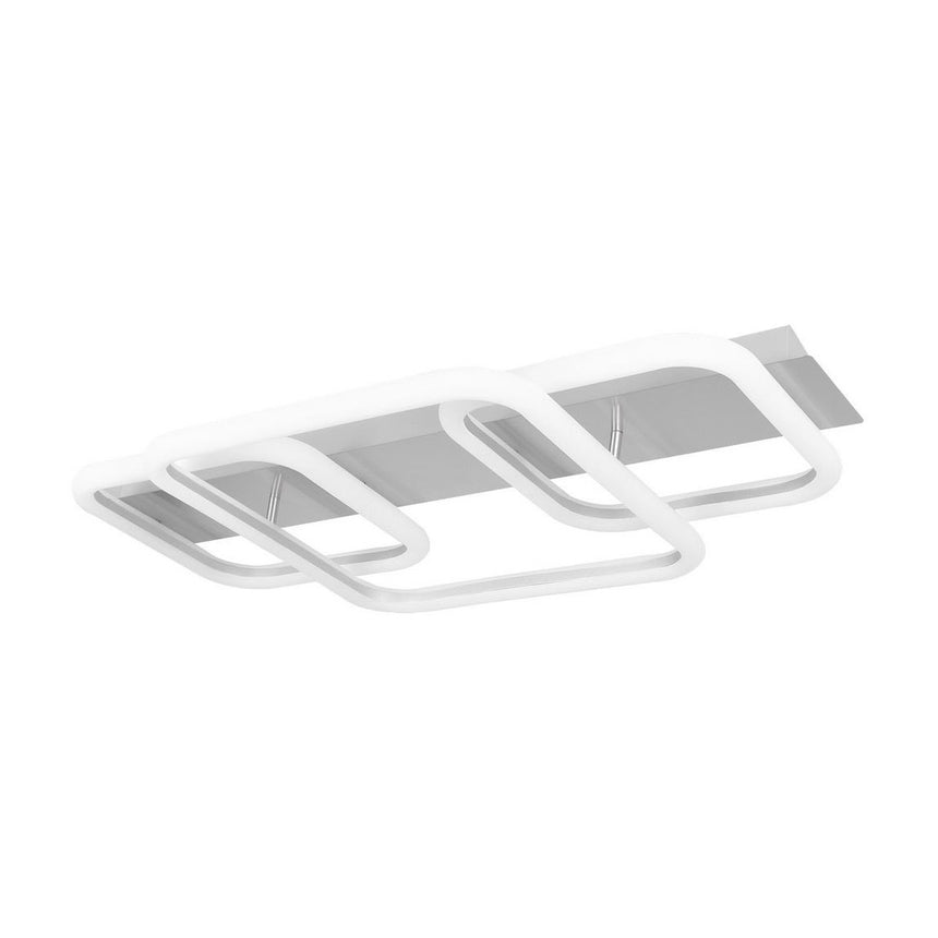 Lustra aplicata Fandral, Rabalux, Soclu LED, Metal/Plastic, 42W, 230V, Crom mat/Alb