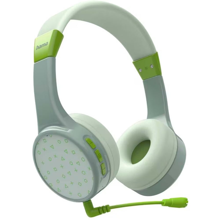 Casti pentru copii On-Ear Hama Teens Guard, Bluetooth, Limitator de Volum, Microfon, Verde
