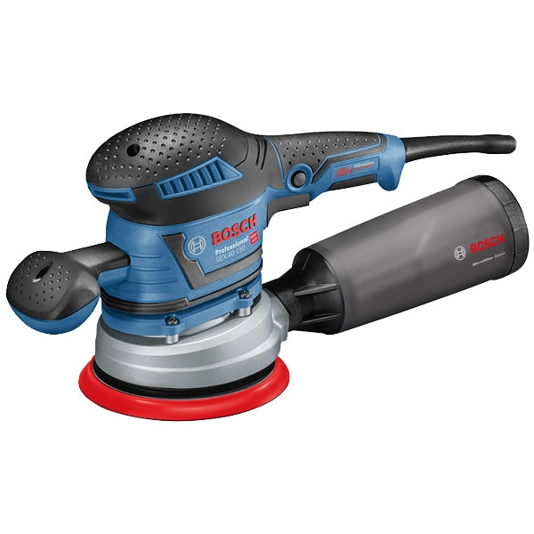 Slefuitor cu excentric Bosch Professional GEX 40-150, 400 W, 150 mm diametru disc, 5500-12.000 RPM, 1 foaie abraziva, cheie hexagonala, cutie microfibre, disc slefuire, maner suplimentar
