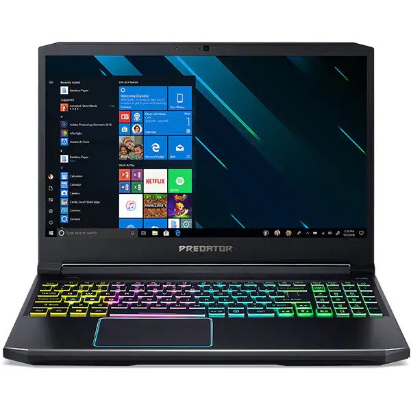 Laptop Gaming ACER Predator Helios 300 PH315-53-73PG, Intel Core i7-10870H pana la 5 GHz, 15.6" Full HD, 32GB, SSD 2x1TB, NVIDIA GeForce RTX 3080 8GB, Windows 10 Home, Negru