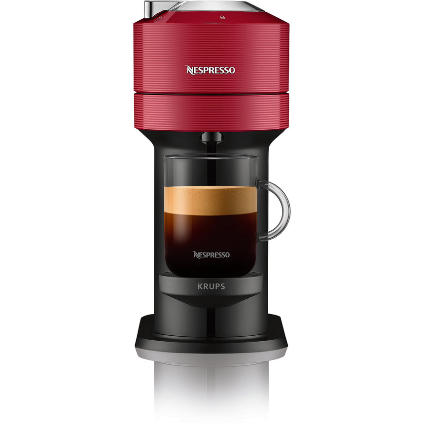 Espressor Nespresso by Krups Vertuo Next XN910510, 1500W, 19 Bar, Centrifusion™, Conectare la telefon, 1.1L, Rosu + set capsule degustare