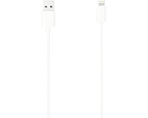 Cablu de date Lightning Hama 1, 50m alb, pentru iPhone/iPod/iPad