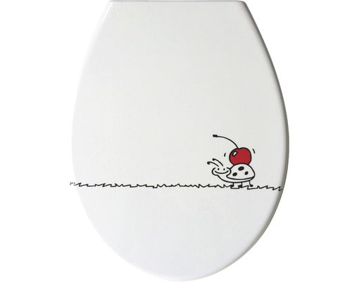 Capac WC Cortina model buburuza, inchidere lenta, 41-46x37 cm
