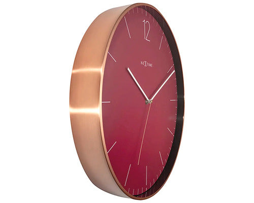 Ceas Perete Nextime Essential Copper Rosu Ø 40 Cm