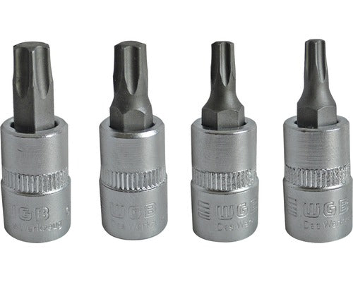 Set Chei Torx Exterior Wgb 1/4", 4 Piese, Crom-vanadiu