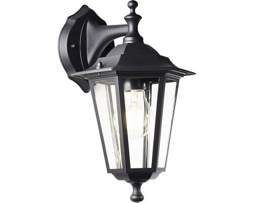 Aplica Felinar In Jos Carleen E27 Max. 1x60w, Pentru Exterior Ip44, Negru