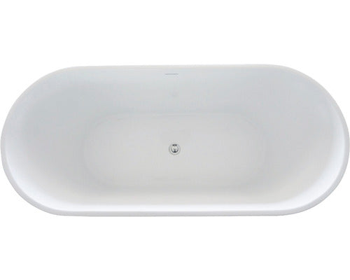 Cada de baie ovala freestanding Luna 75x170x58 cm acril alb