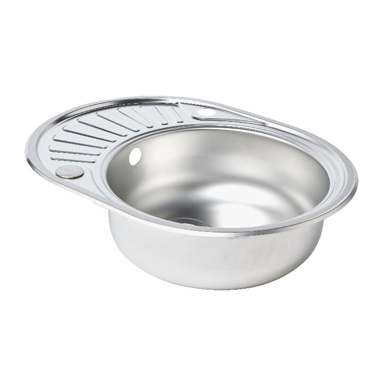 Chiuveta rotunda Liebig, otel inoxidabil, 1 cuva, 57 cm, montare pe blat