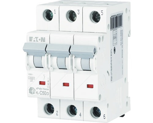 Disjunctor Electric Modular Eaton Xpole Home 3p 50a 4, 5ka, Curba C