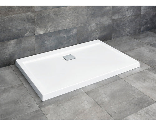 Cadita De Dus Dreptunghiulara Radaway Argos D Cu Panou Detasabil 90x110x14,5 Cm Acril Alb 4adn911-02