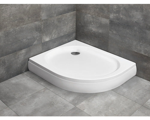 Cadita De Dus Semirotunda Radaway Patmos E 90x120x16 Cm Acril Alb 4p91217-03r
