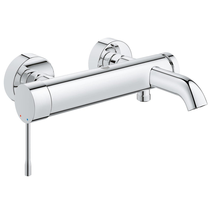 Baterie cada Grohe New Essence, monocomanda, 1/2”, cartus ceramic, limitator temperatura, protectie reflux, aerator, Crom