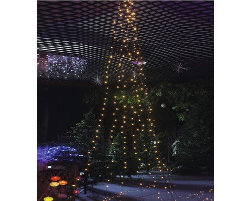 Perdea Luminoasa Lafiora Pentru Interior Si Exterior, 800 Led-uri, 8 M, Alb Cald