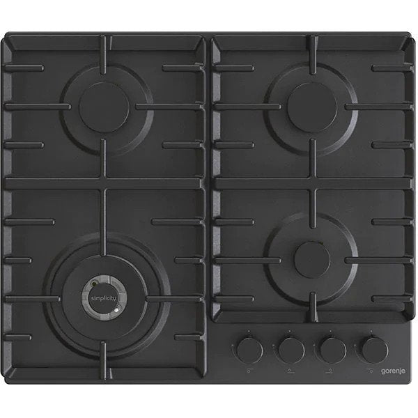Plita incorporabila GORENJE GW642SYB, gaz, 4 arzatoare, negru