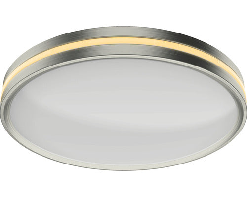 Plafoniera Cu Led Integrat Musica 24w 2500 Lumeni 2200-3000k, Argintiu/alb