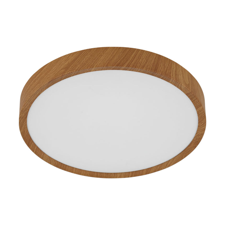 Plafoniera MUSURITA, EGLO, LED, 18W, 2000 lm, lumina calda, otel, maro, plastic, alb, 34 x 6 cm