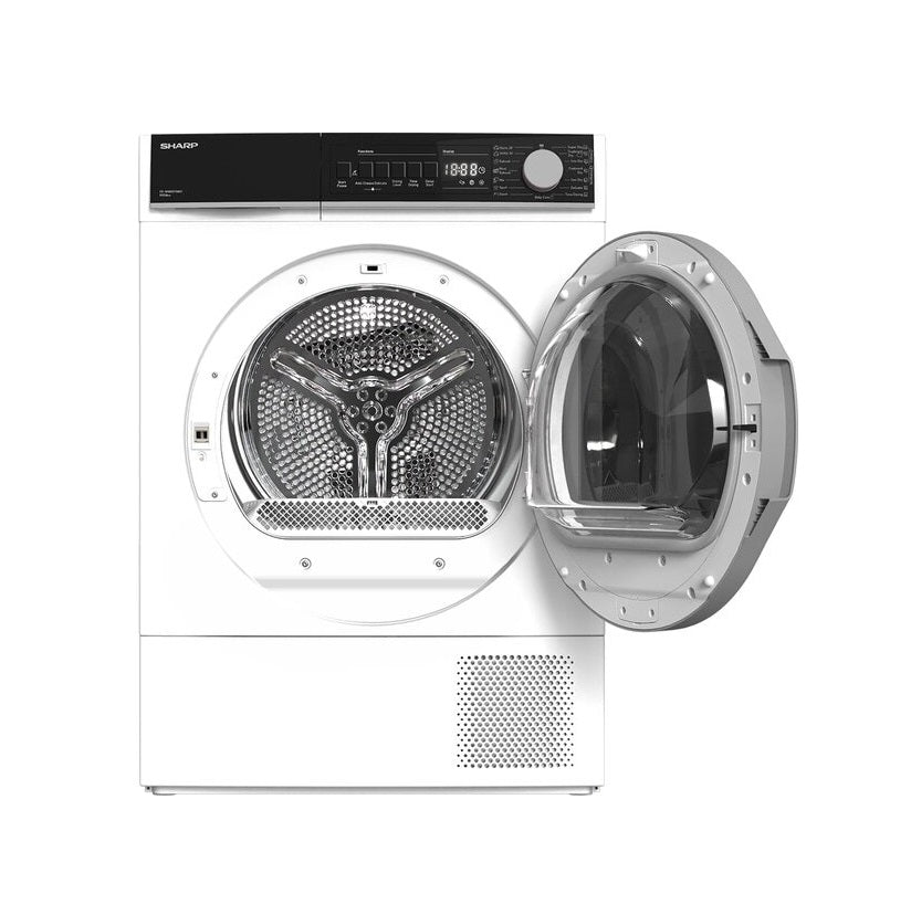 Uscator de Rufe SHARP KD-NHB8S7GW21-EE, Pompa de Caldura, 8 kg, 15 programe, Clasa A++, Alb