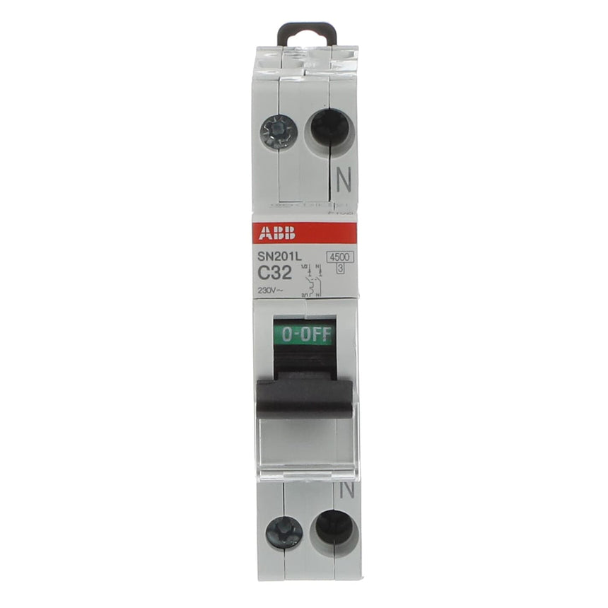 Siguranta electrica automata ABB 2CSS245101R0324, latime 1 modul, 4,5KA, 1P+N, caracteristica C, 32A