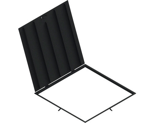 Capac Camin cu Rama VODALAND Metalic 70x70 cm Negru