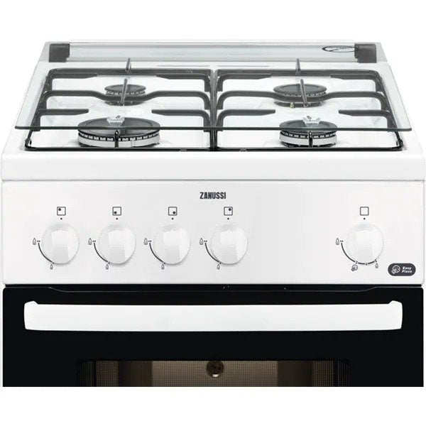 Aragaz ZANUSSI ZCG510R1WA, 4 arzatoare, Gaz, L 50 cm, Grill, Alb