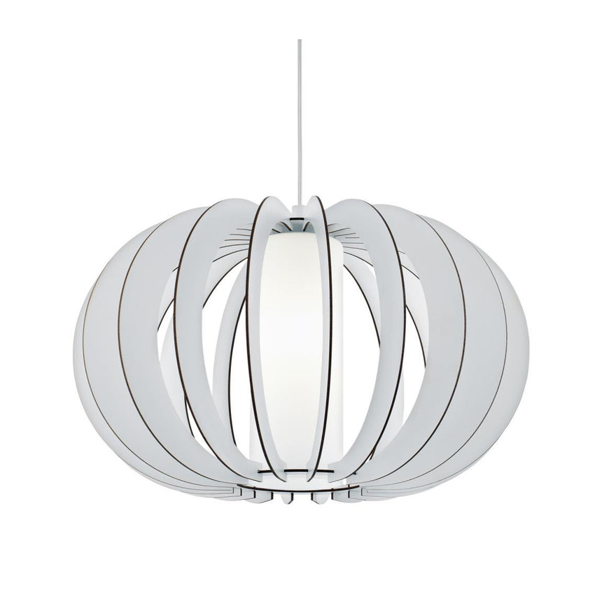 Lustra, Eglo STELLATO 2 1xE27/60W/230V, Metal/Lemn/Sticla, Alb