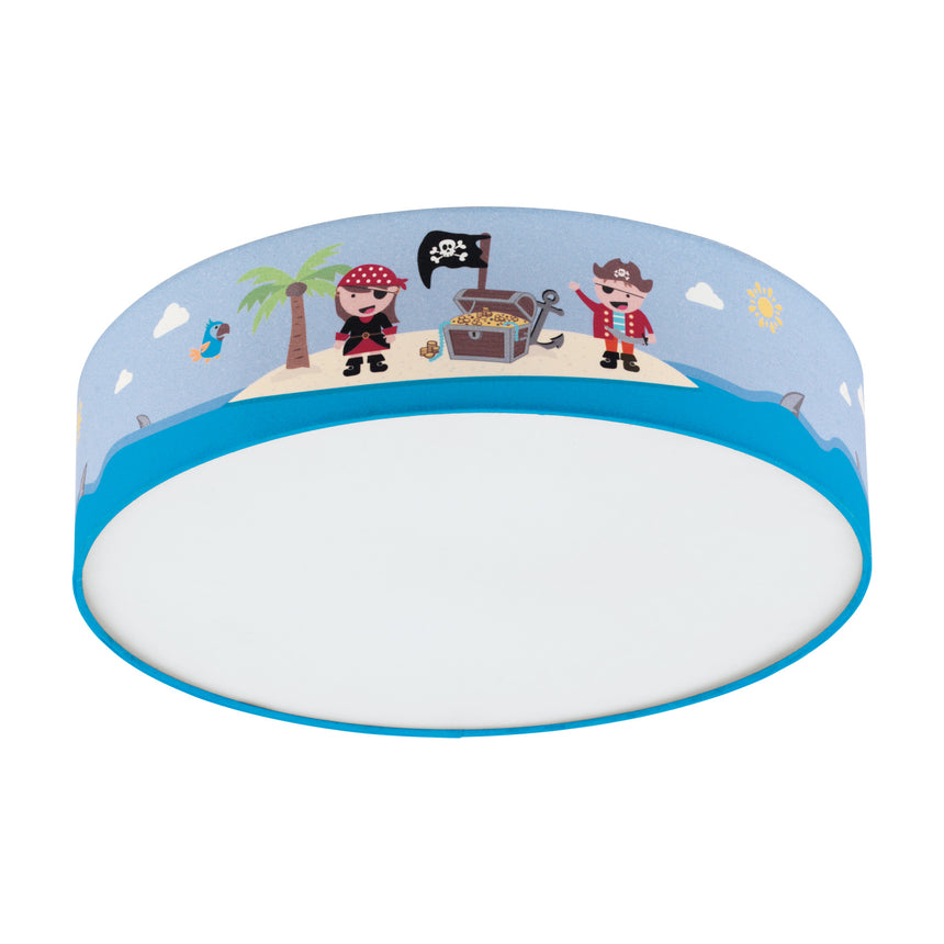 Plafoniera EGLO San Carlo, 97576, 2xE27, Albastru Ø380