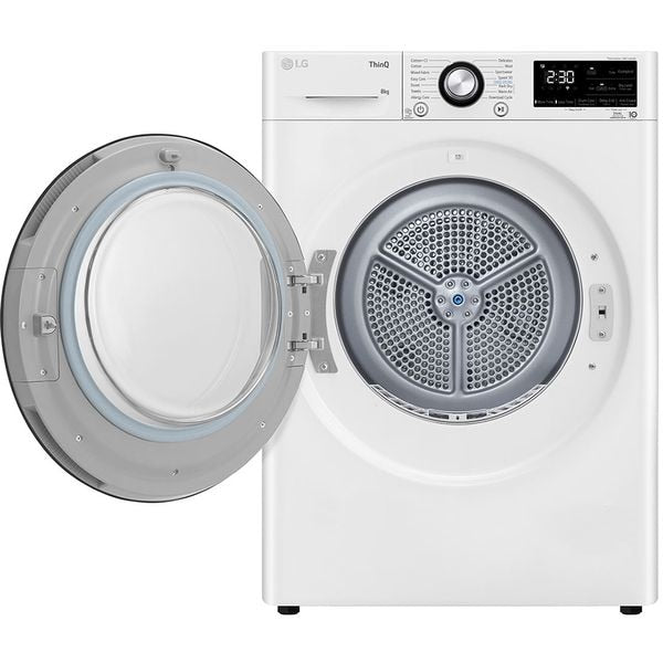 Uscator LG RH80V3AVBN 8 kg, uscator cu pompa de caldura, functie ThinQ™ WiFi, alb