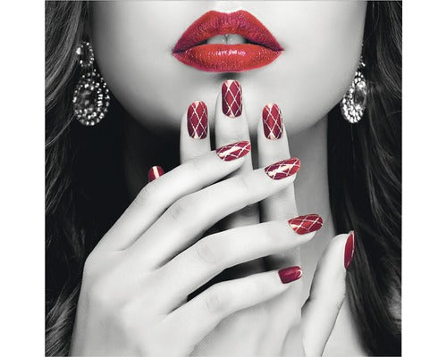 Tablou Canvas Lipstick & Bijou 90x90 Cm