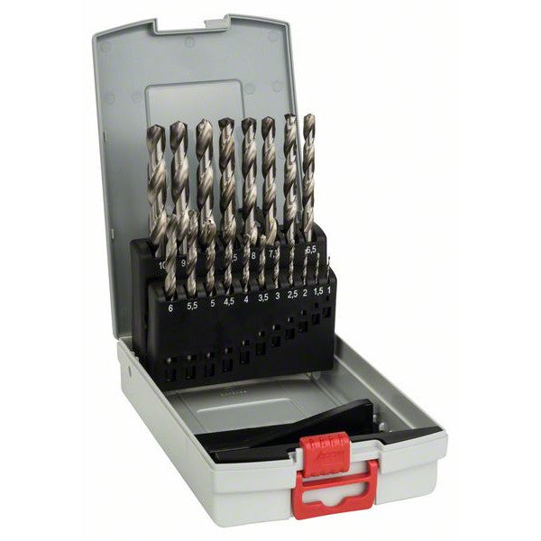 Set 19 burghiuri, Bosch, Metal, Argintiu