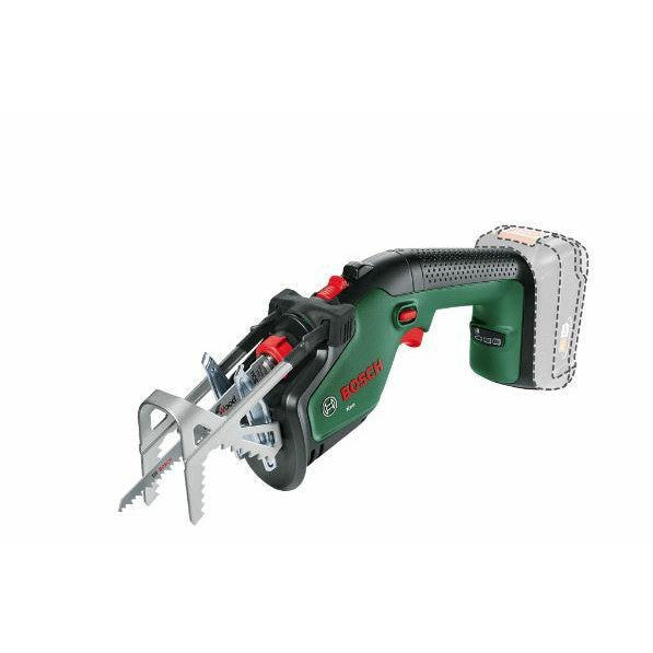 Fierastrau sabie de gradina pe acumulator Bosch Keo 0600861A01, 18 V, 80 mm capacitate maxima taiere, 150 mm lungime panza, 2300 curse/min, 1 panza fierastrau, fara acumulator/incarcator