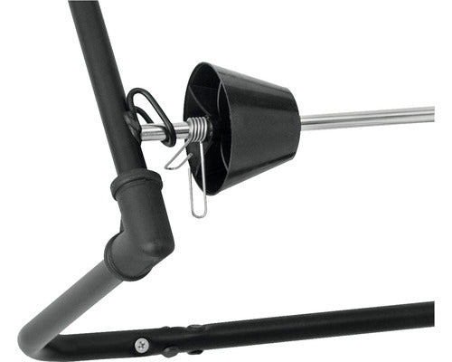 Dispenser pentru Rola din Hartie Katrin Industrial, Metal, L 50 cm, Negru