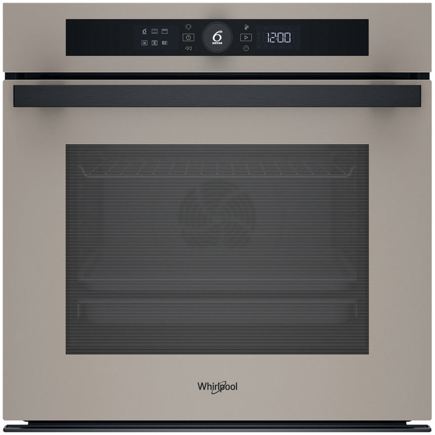 Cuptor incorporabil Whirlpool WOI4S8CM1SEA, Electric, 73 l, Autocuratare catalitica, Tehnologie al 6-lea simt, Casa A+, Bej