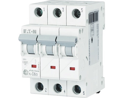 Disjunctor Electric Modular Eaton Xpole Home 3p 6a 4, 5ka, Curba C