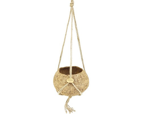 Ghiveci Agatator Kokodama, Cocos, Ø 25 H 13 Cm Maro